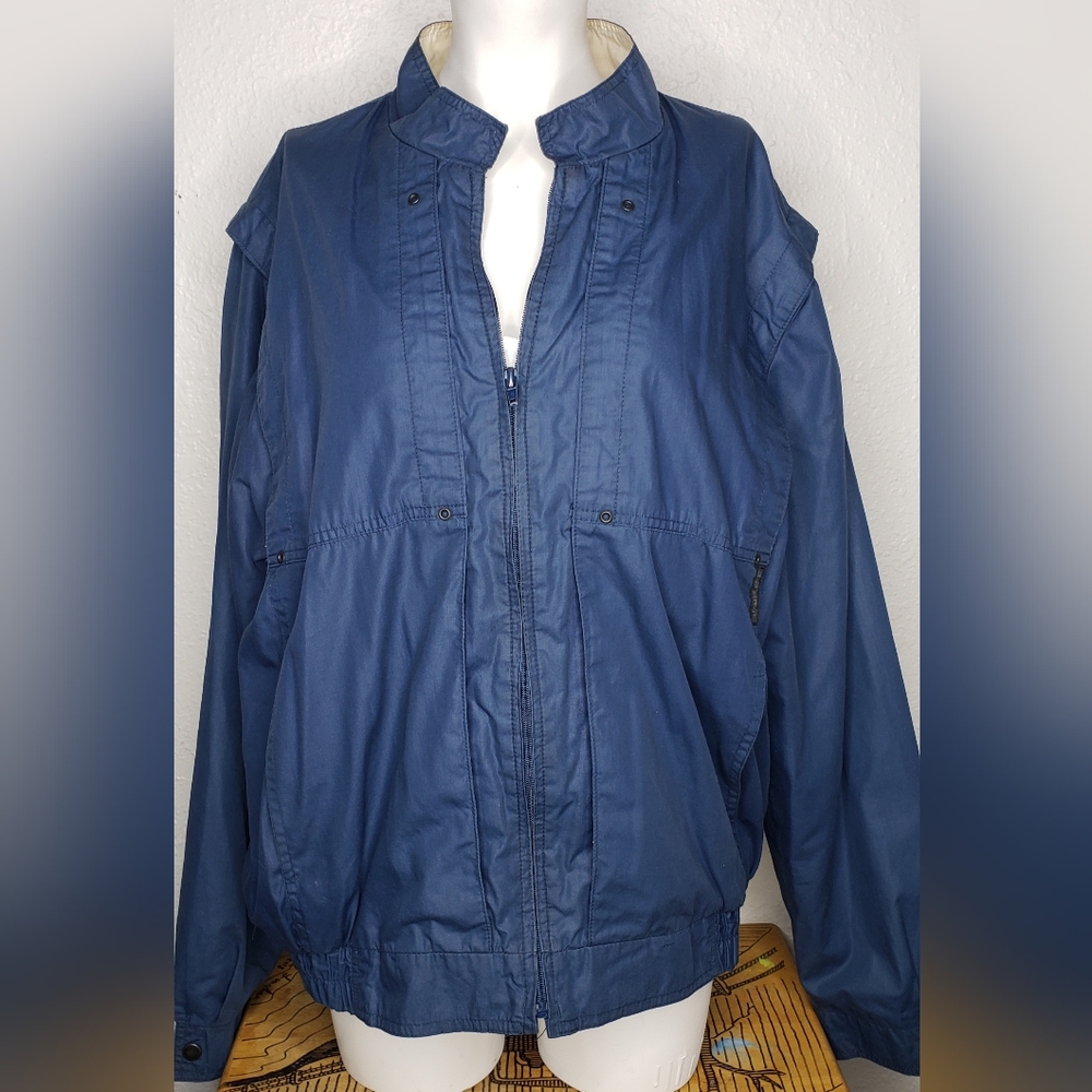 Vintage 80s IN CROWD By Celebration Men's Steel Blue Windbreaker Jacket Sz L